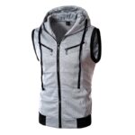 HY Boutique Sleevless Less + Front Zipper Jackets Hoodies